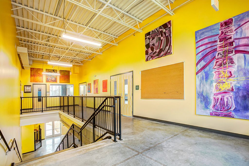 Apprentice Academy High School Charter School Hallway and Stairwell