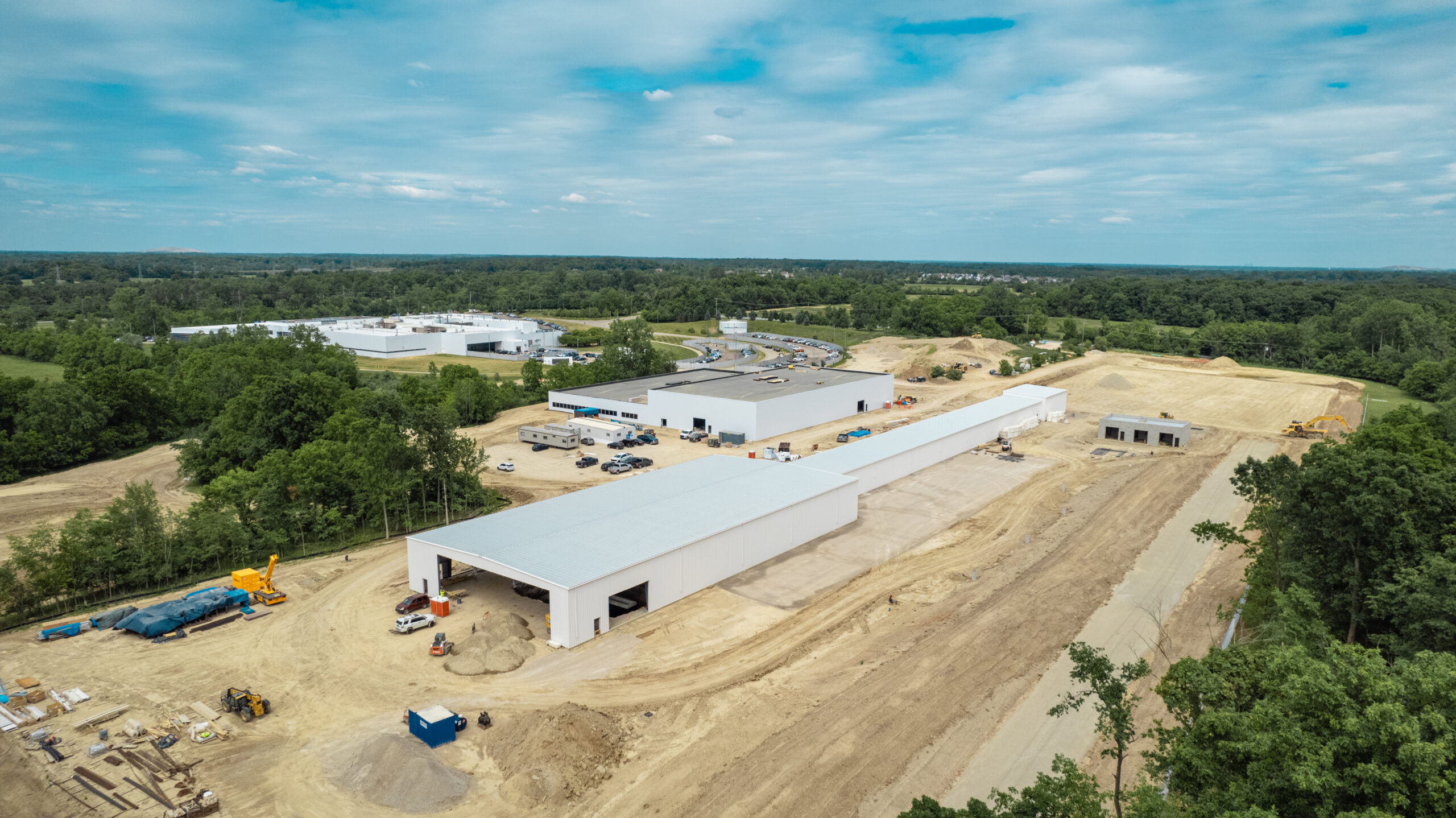 Hyundai drone photo of new safety test lab in Ann arbor Michigan