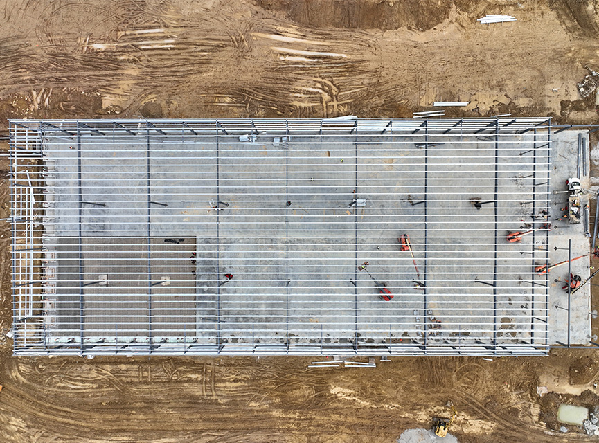 steel framing at scott depot distribution center